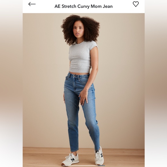AE Stretch Curvy Mom Jean - Picture 1 of 7